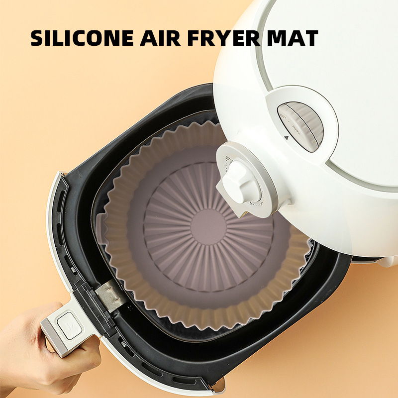 Reusable Non Stick Heat Resistant Oven Baking Air Fryer Liners Accessories Silicone Air Fryer Pot Silicone Air Fryer Liners