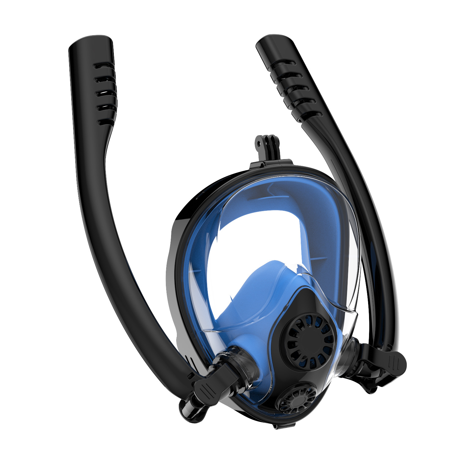 2019 Amazon Hot Upgraded Full Face Snorkel Mask, Silicone Anti-Fogging Scuba Diving Mask with Double Tube